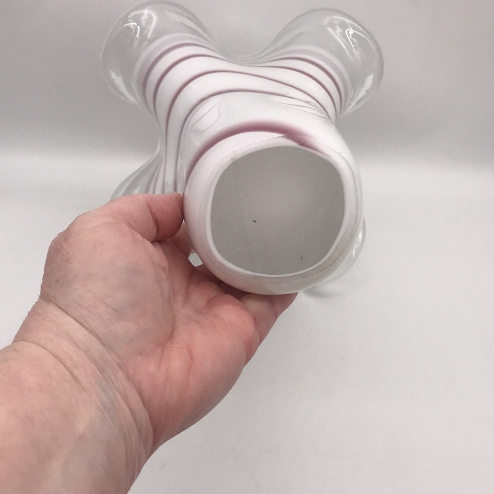 Hand Blown Murano Wave Glass Swirl looking Vase Perfect Condition Very Heavy - Picture 7 of 7